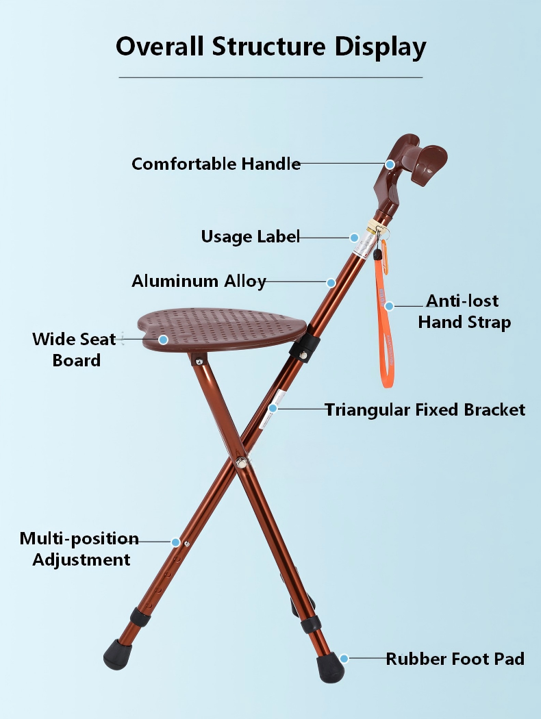 folding cane seat
