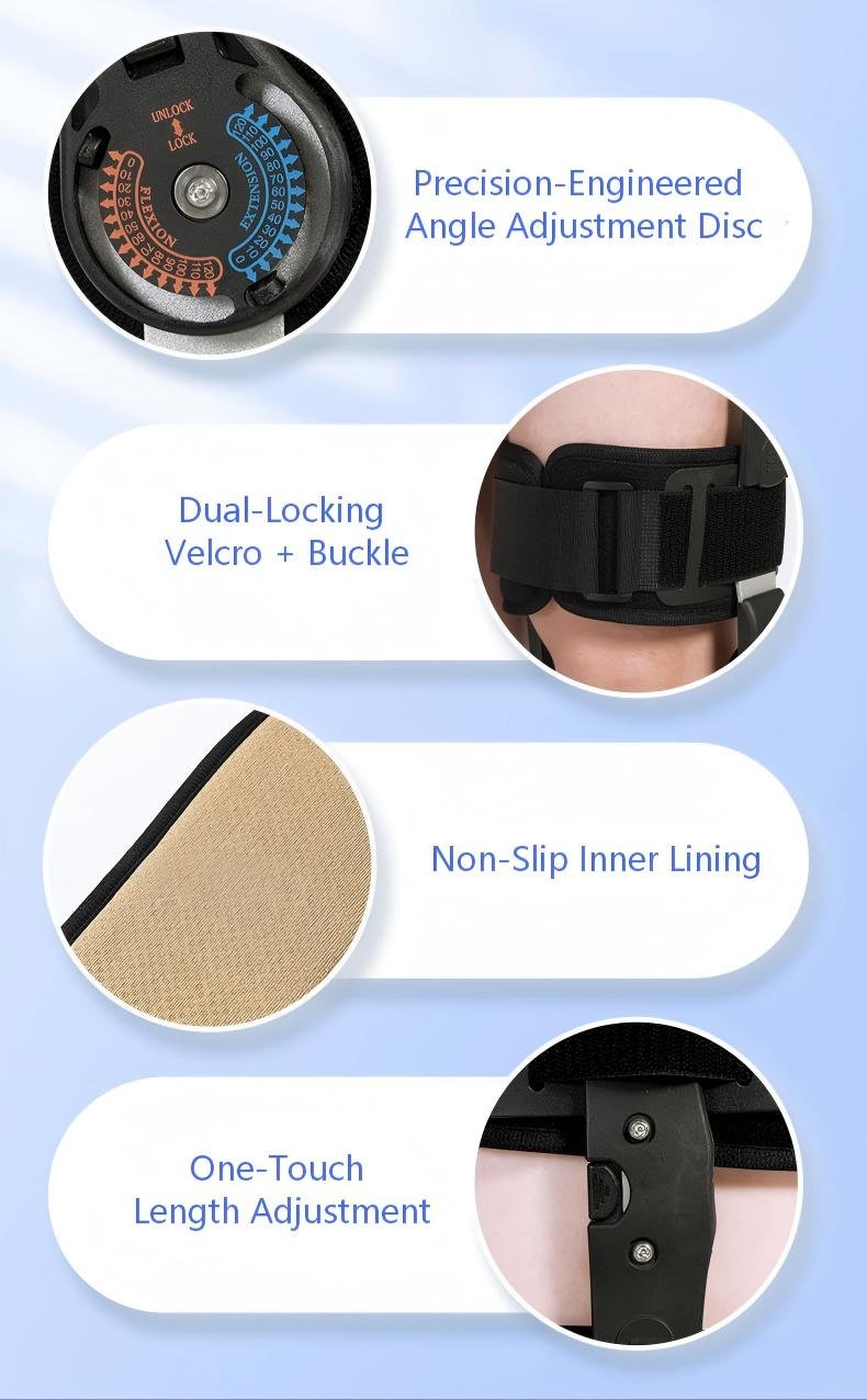 adjustable hinged knee brace