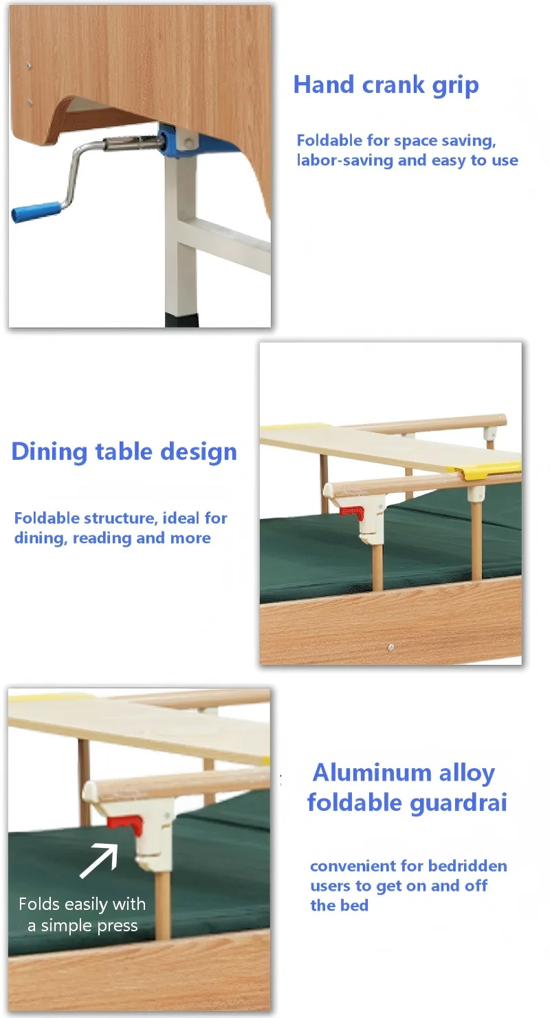 manual single&double crank nursing bed