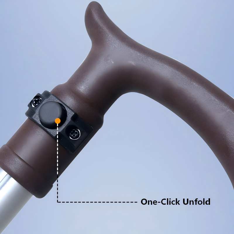 one click folding cane seat