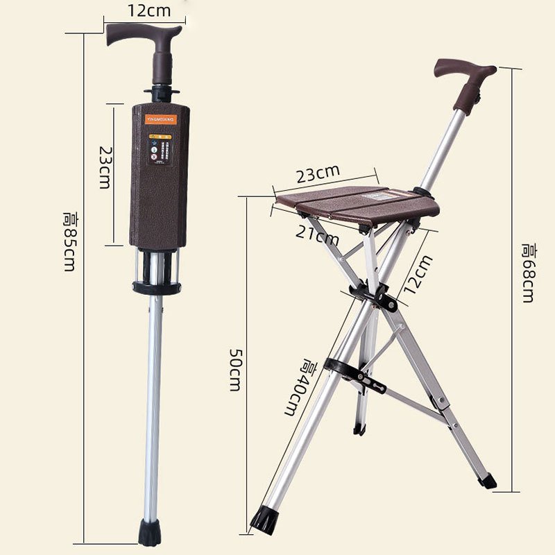 one click folding cane seat