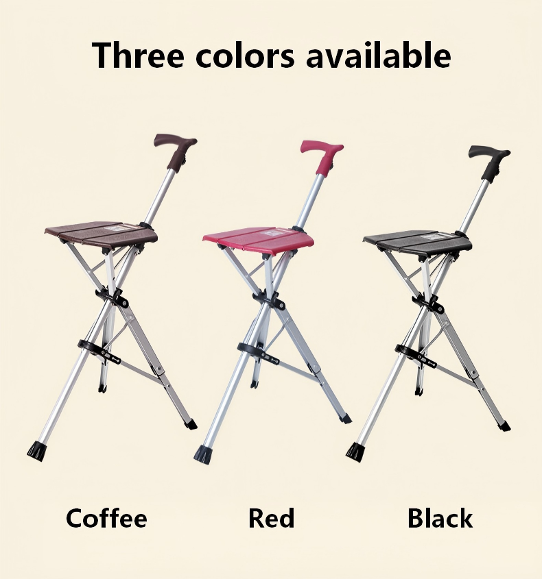 one click folding cane seat