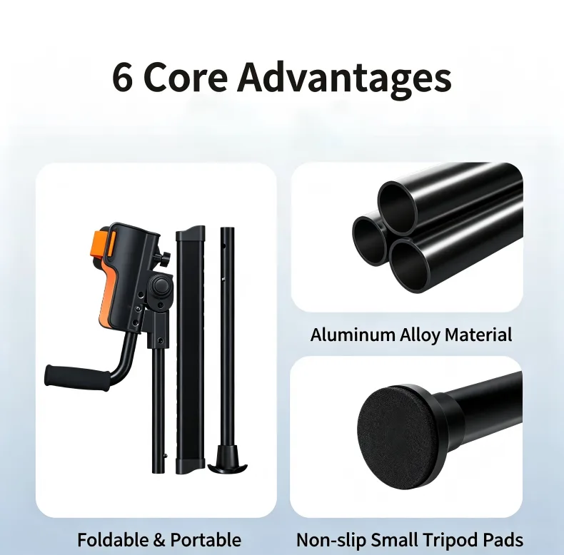 multifunctional foldable walking stick