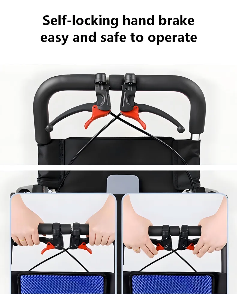 lightweight folding transport wheelchair