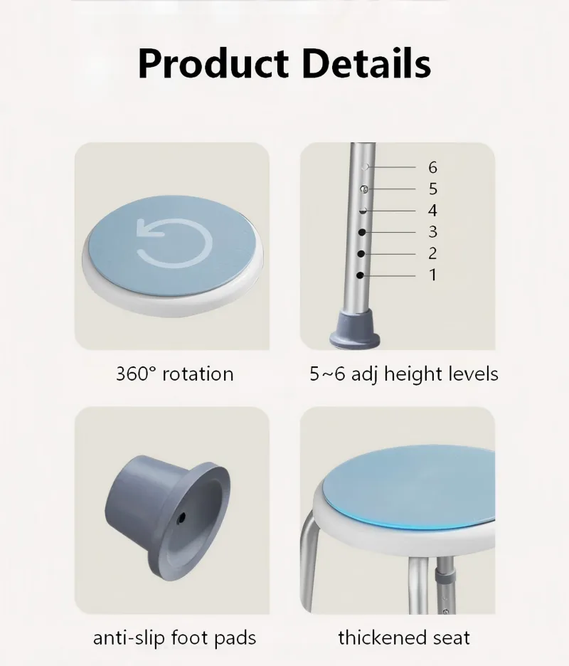 360° swivel shower chair